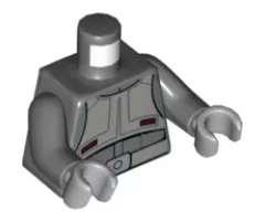 Torso SW Imperial Combat Driver with Light Bluish Gray Vest Belt Pattern / Dark Bluish Gray Arms / Light Bluish Gray Hands