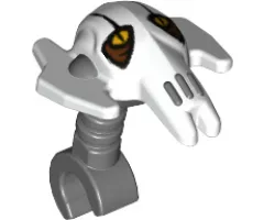 Minifigure, Head, Modified SW General Grievous White Pattern