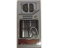 Slope, Curved 4 x 2 with SW Hoses and Vent Pattern 2 (Sticker) - Set 75202