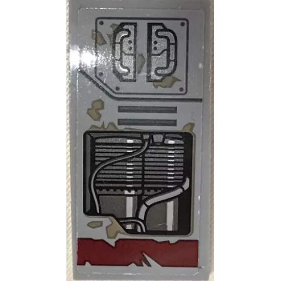 Slope, Curved 4 x 2 with SW Hoses and Vent Pattern 1 (Sticker) - Set 75202