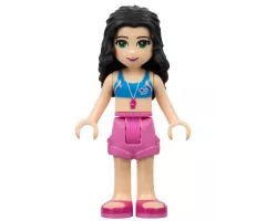 Friends Emma, Dark Pink Shorts, Bikini Top With Whistle, Bow