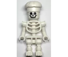 Skeleton with Standard Skull, Bent Arms Vertical Grip, White Chef Toque