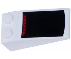 Slope 18 4 x 2 with Ford Mustang Rear Window and 6 Red Dots Third Brake Light Pattern (Sticker) - Set 75871
