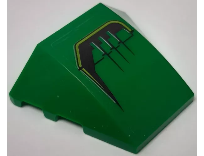 Wedge 4 x 3 No Studs with Black and Yellow Vent Pattern Model Left Side (Sticker) - Set 70641