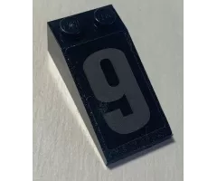 Slope 18 4 x 2 with Silver '9' Pattern (Sticker) - Set 70613