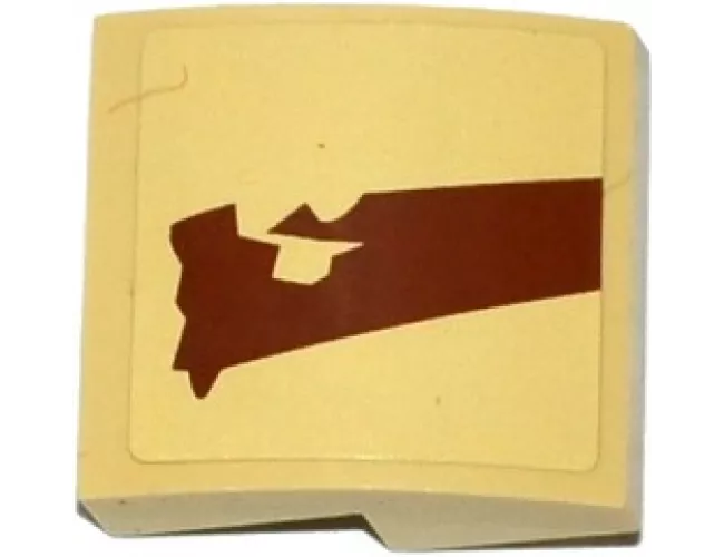 Slope, Curved 2 x 2 with SW Wookiee Gunship Pattern 2 Model Left Side (Sticker) - Set 75084