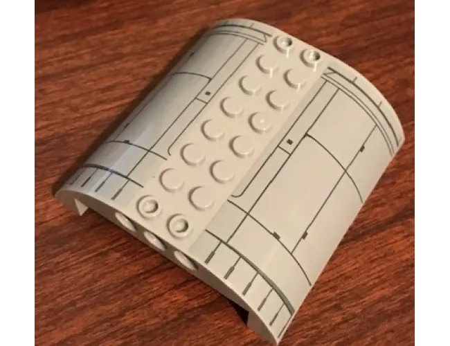 Slope, Curved 8 x 8 x 2 Double with SW Resistance Bomber Fuselage Pattern on Both Sides (Stickers) - Set 75188