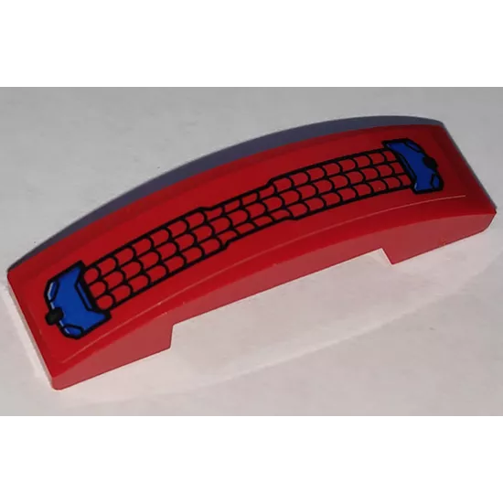 Slope, Curved 4 x 1 Double with Black Webbing and Blue Hull Plates Pattern (Sticker) - Set 76151