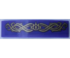 Slope, Curved 4 x 1 Double with Gold Ornaments and Goblin King Eye Pattern (Sticker) - Set 41188