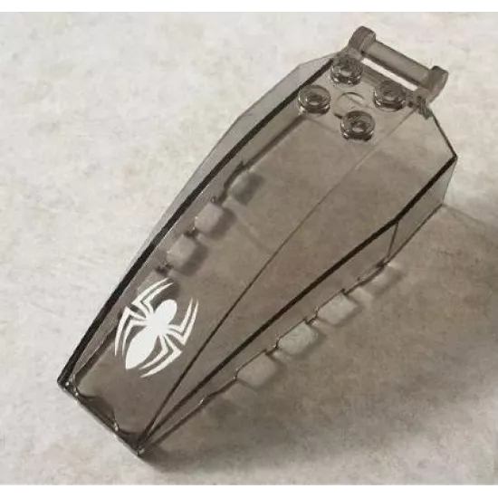 Windscreen 8 x 4 x 2 with 4 Studs and Bar Handle with White Spider Pattern (Sticker) - Set 76016