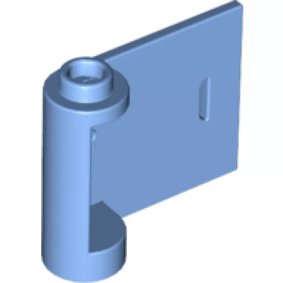 Door 1 x 3 x 2 Right - Open Between Top and Bottom Hinge with Horizontal White Line Pattern