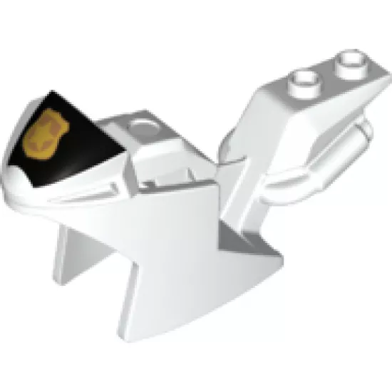 Riding Cycle Motorcycle Fairing, Racing (Sport) Bike with Black Windshield with Gold Badge Pattern