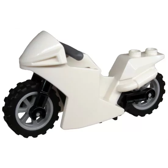 Riding Cycle Motorcycle Sport Bike with Black Frame, Light Bluish Gray Wheels and Dark Bluish Gray Handlebars