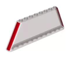 Windscreen 1 x 12 x 4 Tapered with Red Stripes on Ends Pattern