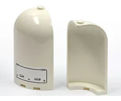 Panel 3 x 3 x 6 Corner Convex with Curved Top with Door with 2 Handles Pattern (Sticker) - Set 7635