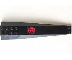 Wedge 16 x 4 Triple Curved with Red Octopus (Marvel HYDRA Logo) Pattern Model Left Side (Sticker) - Set 76048