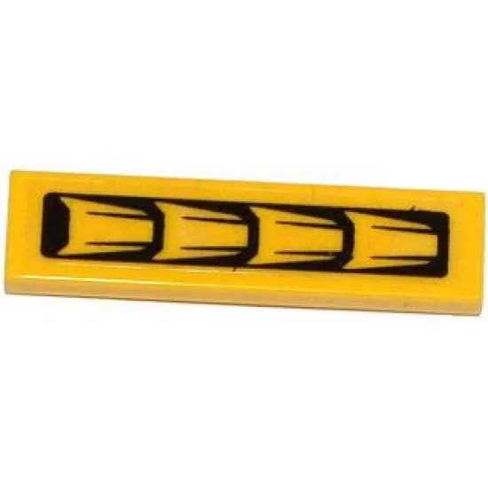 Tile 1 x 4 with 4 Air Intakes Pattern (Sticker) - Set 76000