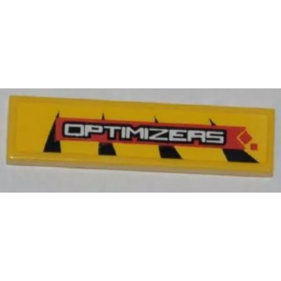 Tile 1 x 4 with 'OPTIMIZERS' Pattern Model Left Side (Sticker) - Set 8228