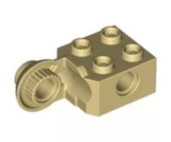 Technic, Brick Modified 2 x 2 with Pin Holes and Rotation Joint Ball Half (Vertical Side)
