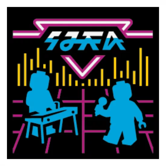Tile 2 x 2 with BeatBit Album Cover - Dark Azure Keyboardist and Singer Silhouettes Pattern