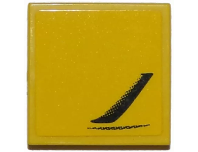 Tile 2 x 2 with Chevrolet Corvette Side Air Vent Pattern Model Left Side (Sticker) - Set 75870