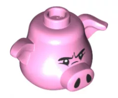 Minifigure, Head, Modified Pig with Black Eyes and Nostrils Pattern