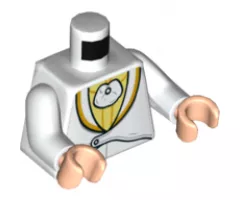 Torso Tuxedo with Light Yellow and Light Orange Trim Pattern / White Arms / Light Nougat Hands