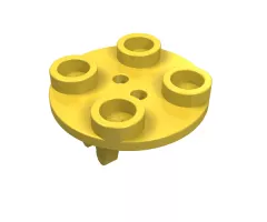 Plate, Round 2 x 2 Thin with Wheel Holder