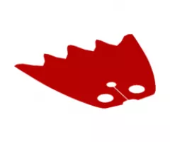 Minifigure, Body Wear Cape Cloth, Scalloped 5 Points (Batman) - Traditional Starched Fabric