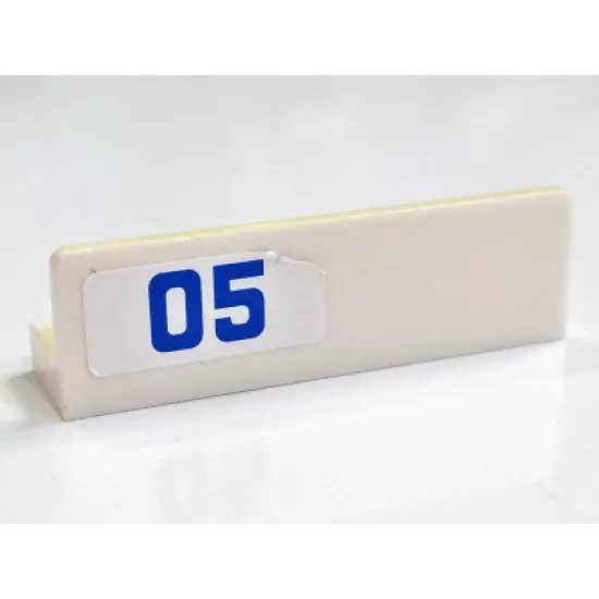 Panel 1 x 4 x 1 with Blue '05' on White Background Pattern Model Right Side (Sticker) - Set 60045