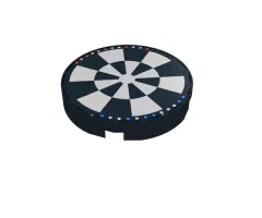 Tile, Round 2 x 2 with Dejarik Hologameboard Pattern