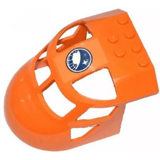 Aircraft Fuselage Curved Forward 6 x 8 Top with Arctic Explorer Logo Pattern (Sticker) - Sets 60034 / 60064