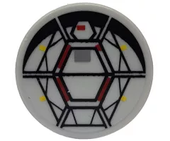 Tile, Round 2 x 2 with SW Millennium Falcon Turret Pattern (Sticker) - Set 7778