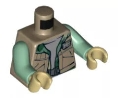 Torso SW Vest and Camouflage Shirt Pattern / Sand Green Arms / Tan Hands