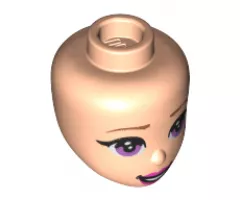 Mini Doll, Head Friends with Medium Lavender Eyes, Dark Pink Lips and Open Mouth Pattern
