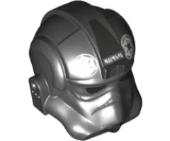 Minifigure, Headgear Helmet SW Stormtrooper Type 2, TIE Fighter Pilot Pattern 3