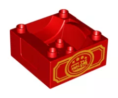Duplo, Train Cab / Tender Base with Bottom Tubes and Train in Oval Pattern on Both Sides