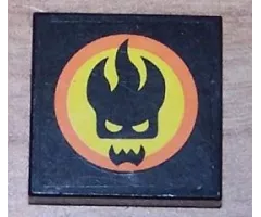 Tile 2 x 2 with Agents Dr. Inferno Logo Pattern (Sticker) - Sets 8635 / 8636 / 8968 / 8969 / 8970