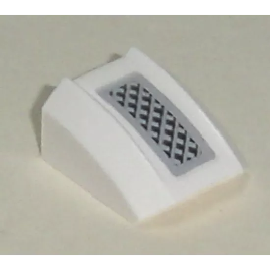 Slope, Curved 2 x 2 Lip with Black and Gray Vent Pattern (Sticker) - Set 7639