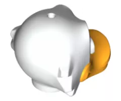 Minifigure, Head, Modified Duck with Side Tufts and Glasses, Bright Light Orange Bill and Black and Medium Blue Eyes Pattern (Scrooge)