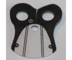 Minifigure, Body Wear Armor Pauldron Cloth with Black Neck and 4 Thin Black Stripes Pattern, Thick Border