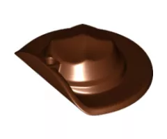 Minifigure, Headgear Hat, Wide Brim Flat