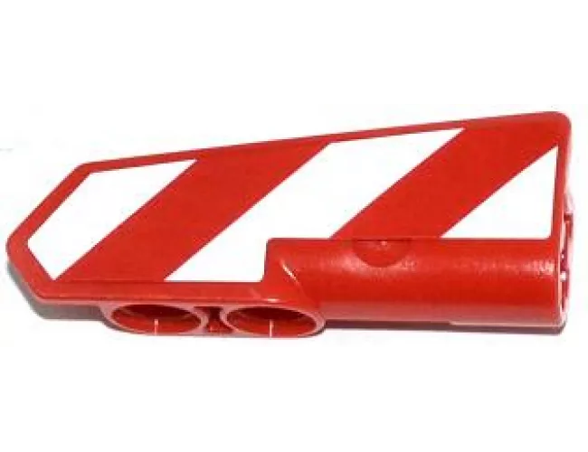 Technic, Panel Fairing #21 Very Small Smooth, Side B with Red and White Danger Stripes Pattern Model Right Side (Sticker) - Set 42008