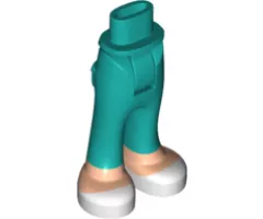 Mini Doll, Legs with Hips and Trousers with Back Pockets with Light Nougat Feet with White Shoes Pattern