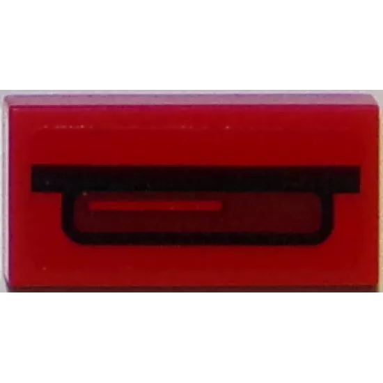 Tile 1 x 2 with Chevrolet Camaro Spoiler Center and Third Taillight Pattern (Sticker) - Set 75874