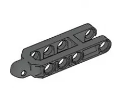 Technic, Steering Arm 6.5 x 2 with Tow Ball Socket Rounded, Chamfered