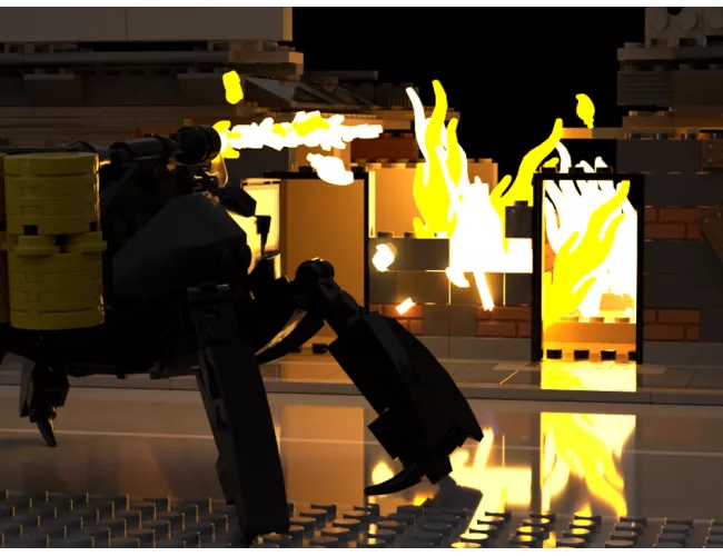 Fleuerfloh prototype Legion flamethrower drone
