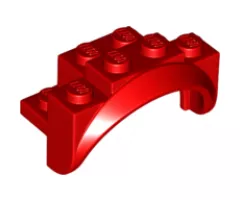 Vehicle, Mudguard 4 x 2 1/2 x 2 1/3 with Arch Round, Solid Studs, and Rounded Legs