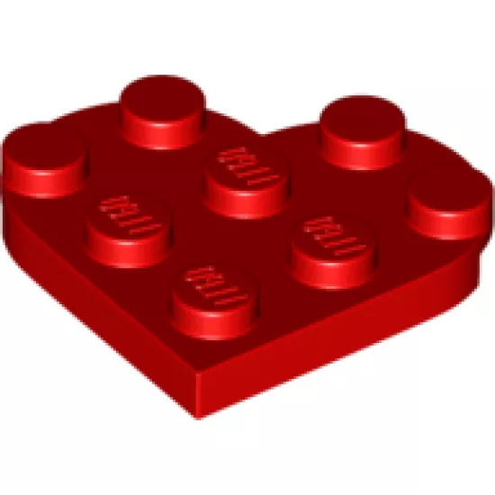 Plate, Round 3 x 3 Heart