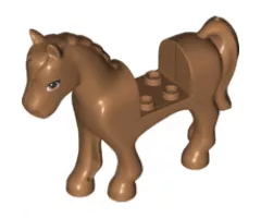 Horse with 2 x 2 Cutout, Medium Nougat Eyes Pattern